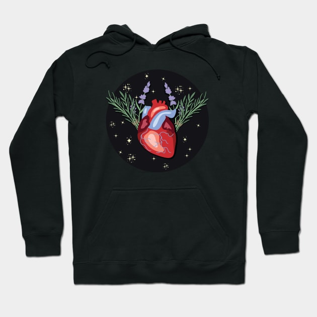 Heart with Herbal Wings Hoodie by KMogenArt